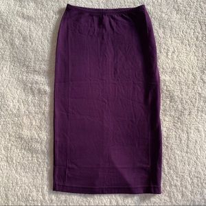 American Apparel Purple Midi Pencil Skirt